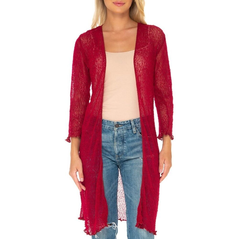 Beach Kimono Coverups for Women Lightweight Sheer Open Front Cardigans Summer